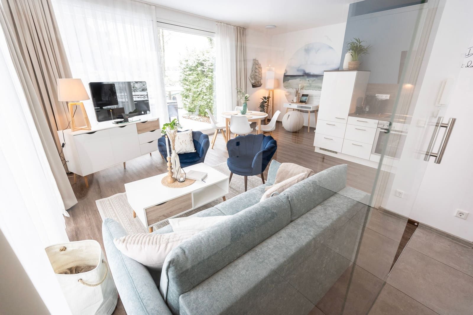 Segel setzen – Wohnzimmer, Ferienwohnung in Bad Zwischenahn