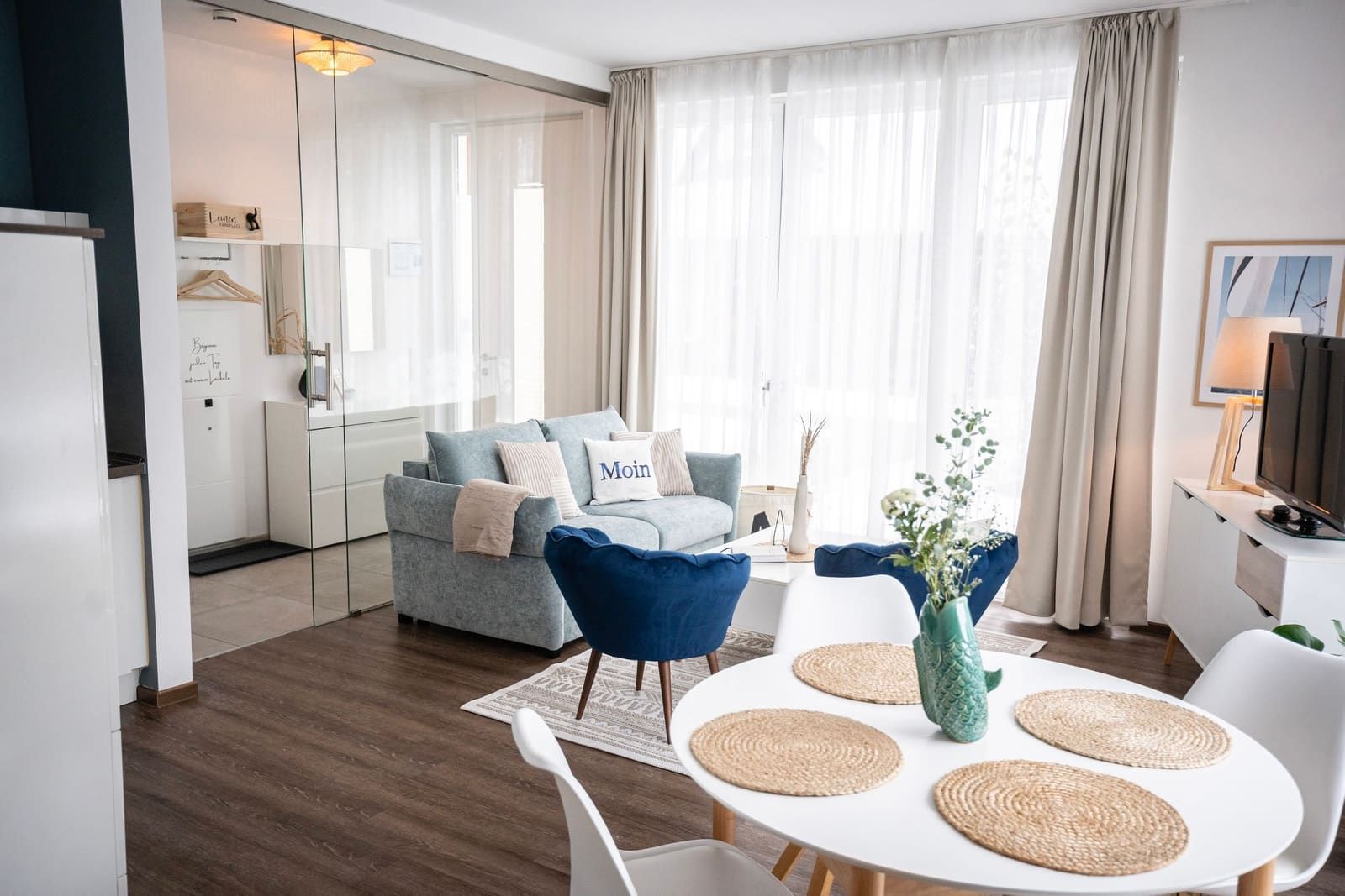 Segel setzen – Wohnzimmer, Ferienwohnung in Bad Zwischenahn