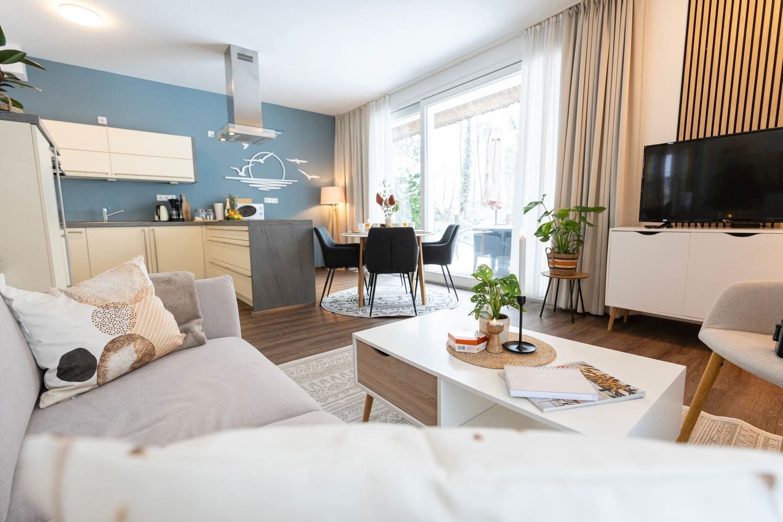 Nebelgruß – Wohnzimmer, Ferienwohnung in Bad Zwischenahn